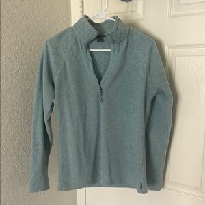 Eddie Bauer Light Blue Quarter-Zip Sweatshirt